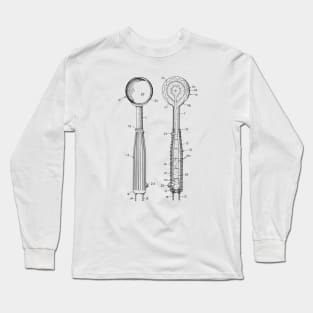 Automatically Heated Ice Cream Scoop Vintage Patent Drawing Long Sleeve T-Shirt